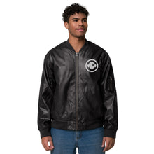 Faux Leather Bomber Jacket