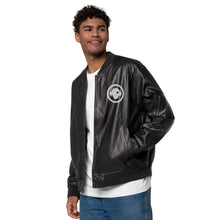 Faux Leather Bomber Jacket