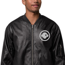 Faux Leather Bomber Jacket