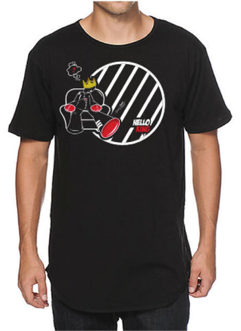 cartoon kiing black T-Shirt - firstverseapparel
