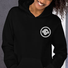 Warm and cozy cotton blend, double stitched women's hoodie with circle logo - firstverseapparel