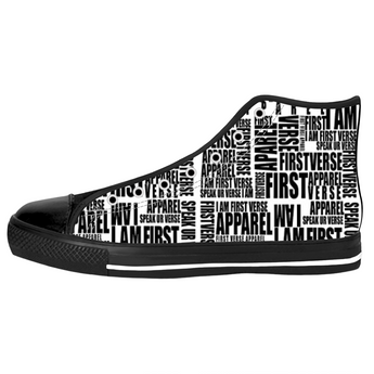 high top letter sneaker - firstverseapparel