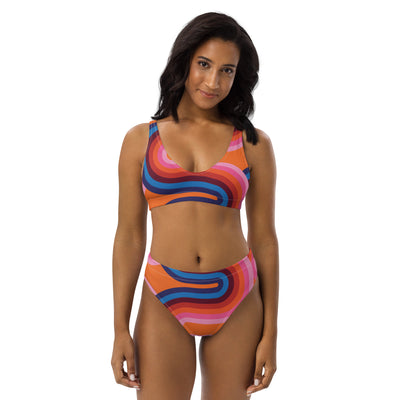 Swirl Recycled high-waisted bikini