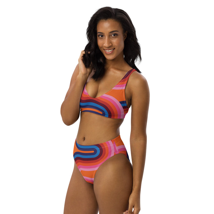 Swirl Recycled high-waisted bikini