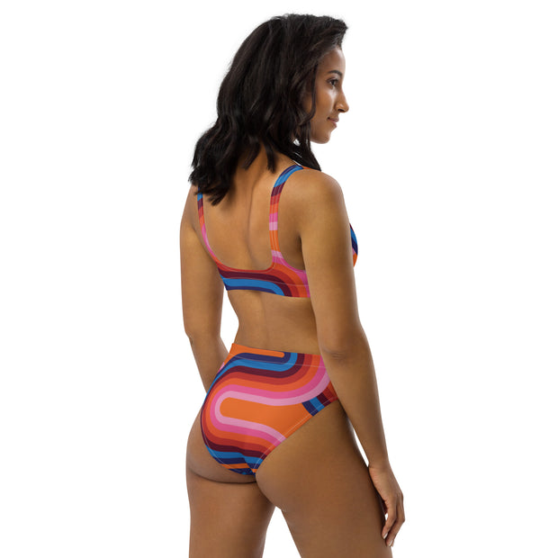 Swirl Recycled high-waisted bikini