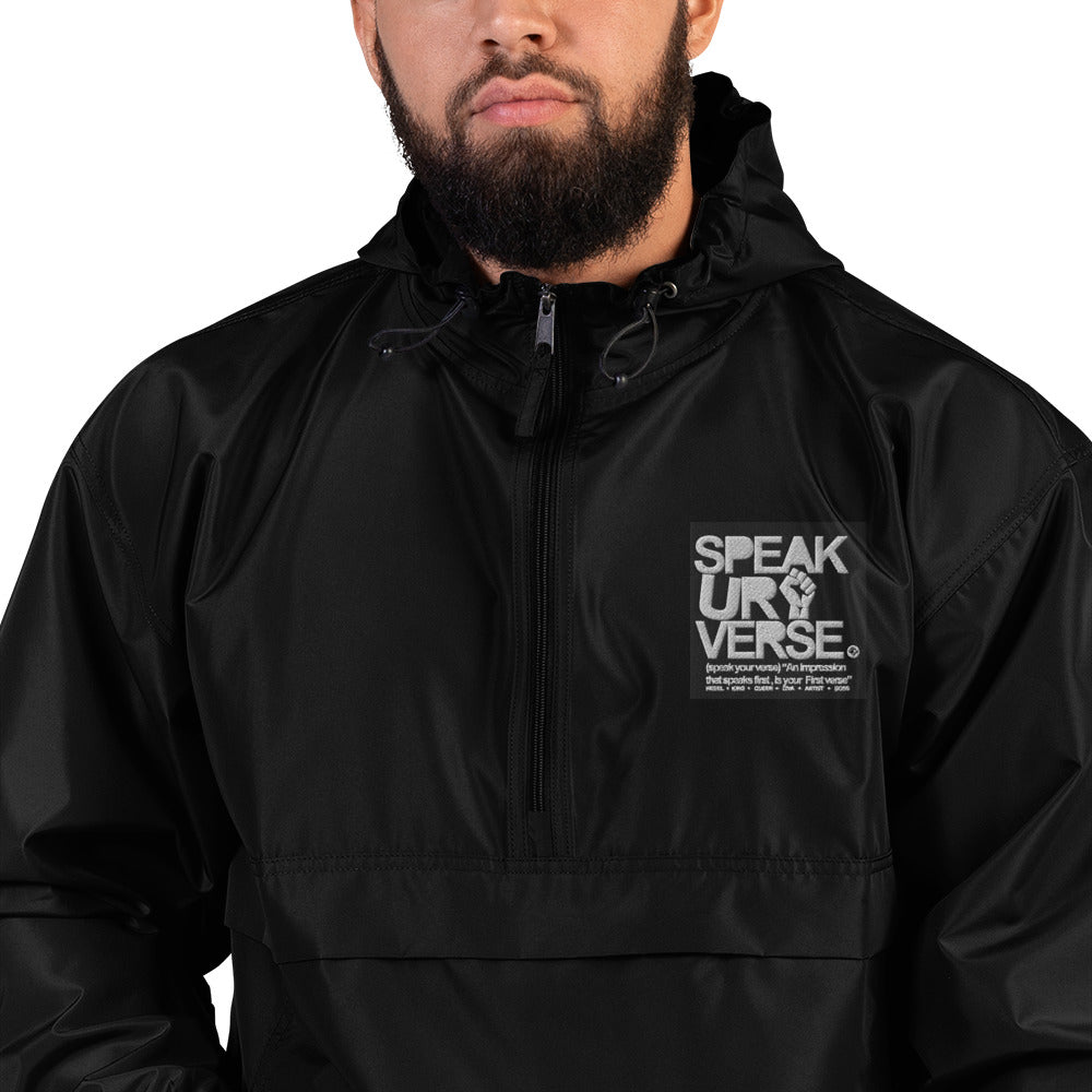 Speak UR Verse Embroidered Champion Packable Jacket - firstverseapparel