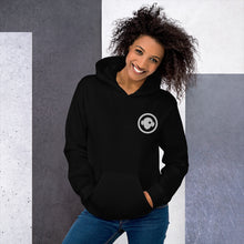 Warm and cozy cotton blend, double stitched women's hoodie with circle logo - firstverseapparel